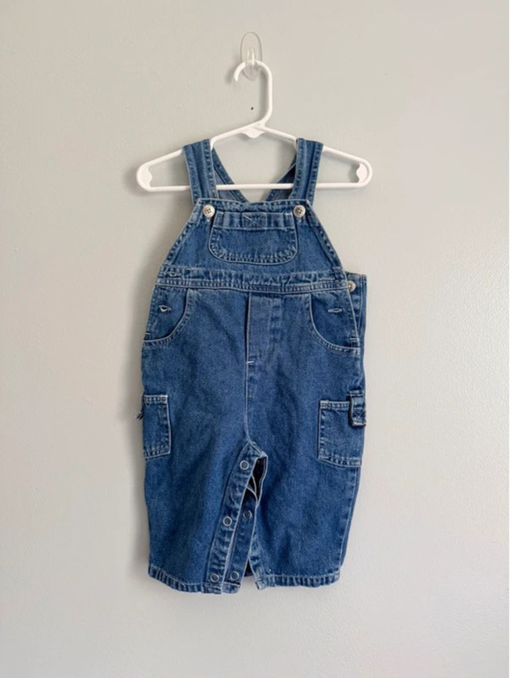 Vintage Y2K Field Gear FG Baby Denim Cargo Overalls 9M